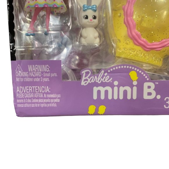 Mattel 2009 Barbie Mini B. #23 Easter Mini Doll With Bunny NEW - Picture 5 of 9